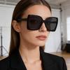 Neue übergroße Sonnenbrille Damen Herren Vintage Quadratisch Designer Marke Sonnenbrillen Weiblich Großes Gestell Spiegel Retro Oculos De Sol