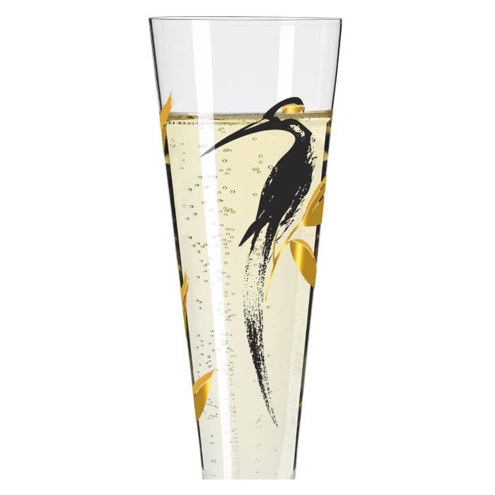 Verre À Champagne - RITZENHOFF - GOLD NIGHT - Andrea Arnolt - 205 Ml - Verre En Cristal