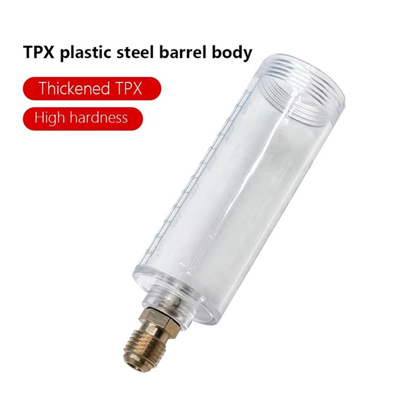 30ml Auto Oil Dye Injector Manual A/c Dye Injector With 1/4 Sae Adapter For Car Vehicle Home Air Conditioner Leak Detection Tool