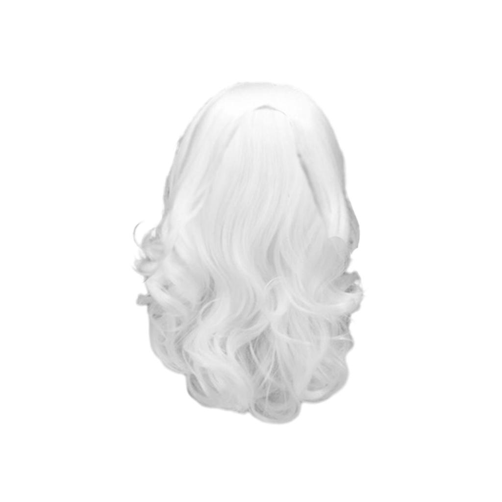 Santa Claus Wig And Beard Cosplay Christmas White Curly Hair for Stage