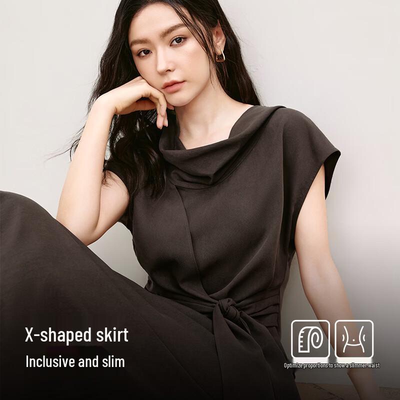 EICHITOO Women's Summer Drape Neck Raglan Sleeve Long Dress
