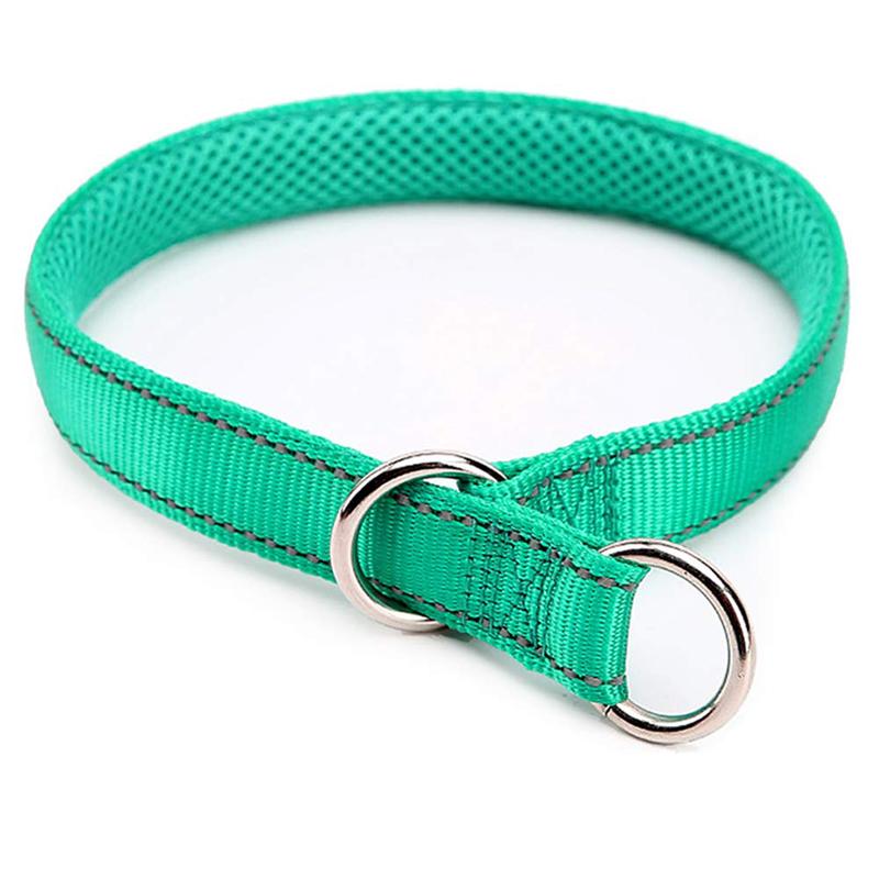 Benepaw  Durable P Dog Collar Breathable Reflective Soft Comfortable Nylon Mesh Padded Training Puppy Pet Slip Collar Adjustable