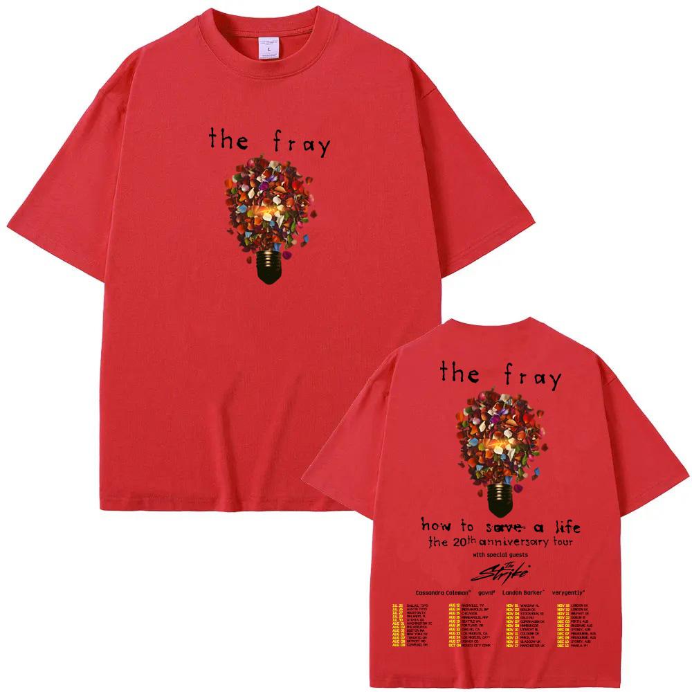 The Fray 2025 TOUR T-shirt Graphic Printing Hip Hop Tee-shirt High Quality 100% Cotton Soft Tshirt Gothic Clothing