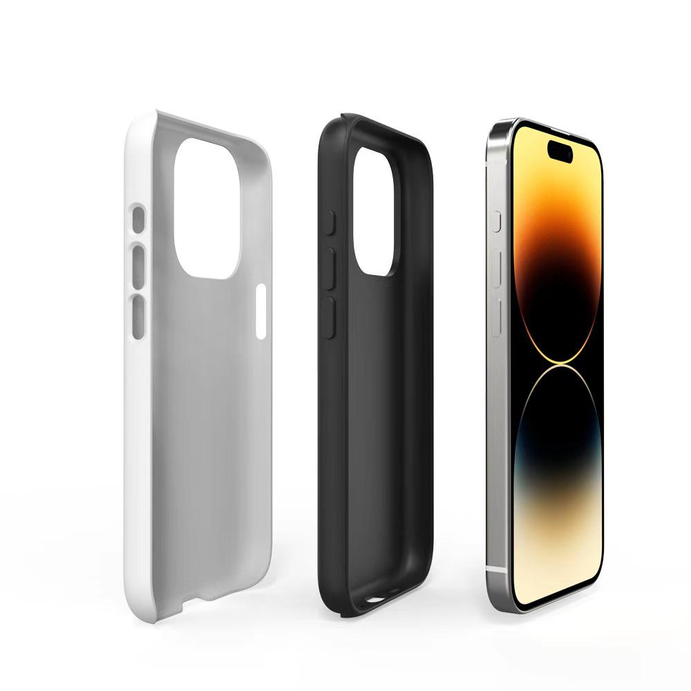 Two-in-One Frosted Coating Film Case for Apple 16 Round Edge 17P Phone