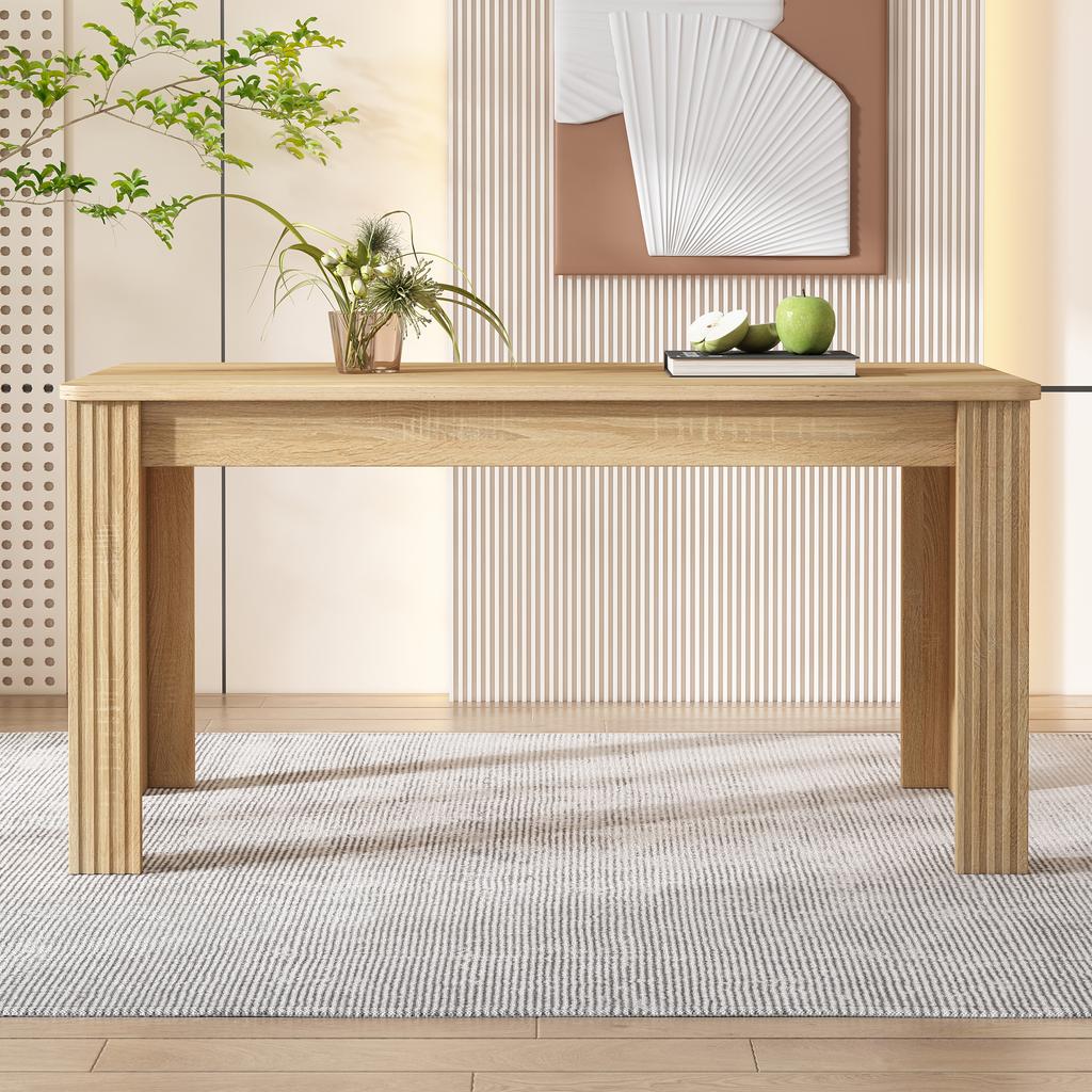 Dining Table, Table with Four Legs, Oak Wood Table, Rectangular Dining Table, Oak Color[OLD SKU:WF312300AAE]