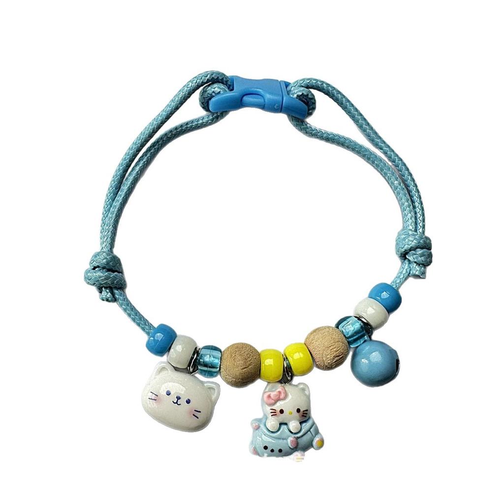 DIY Flea and Tick Collar for Cats Dogs Handwoven Pet Necklace Cute Minimalist Bell Adjustable Anti-Choke Safe