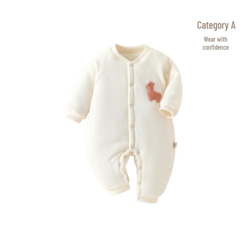 180g Extra Thick Quilted Winter Baby Romper - Pure Cotton, Class A, Warm Onesie
