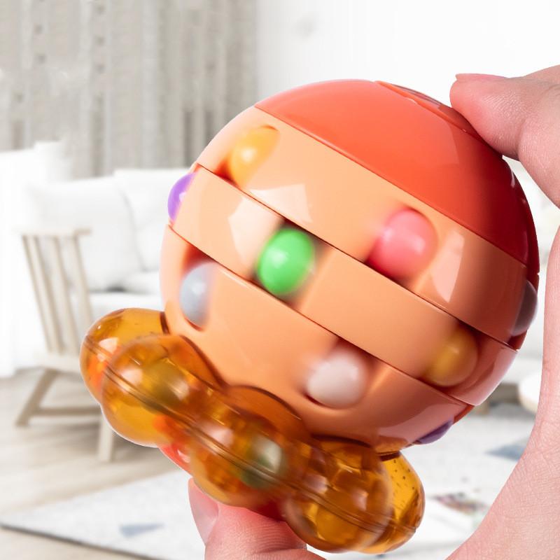 Kids Magic Rotating Bean Cubes Adults Fingertip Fidget Stress Relief Game Professional Magic Cube Puzzle Toys For Children