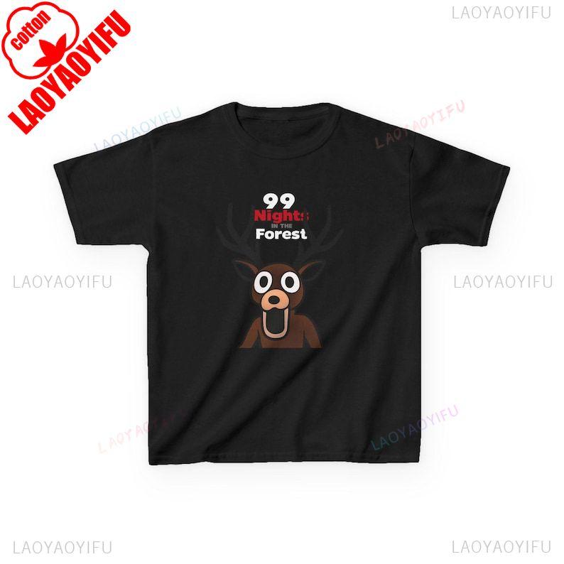 Deer Inspired 99 Nights in The Forest Animals Game Funny Game Kids Team Forest Horror Spirit Tee Youth TShirt Gift Birthday Tee