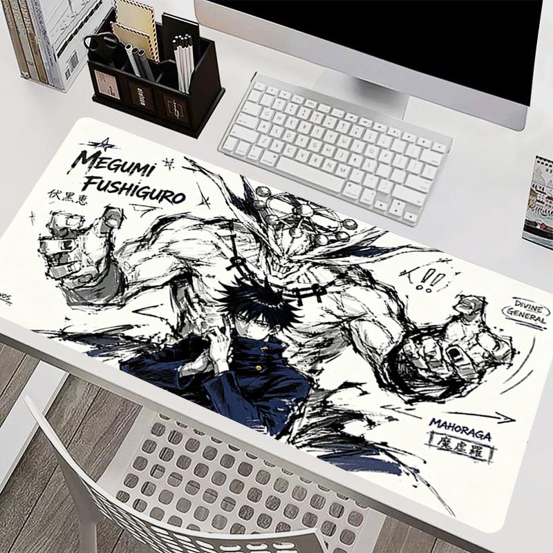 Oversized Anime Mouse Pad Gamer Essential Computer Desk Mat Lockedge Keyboard Pad JJujutsu Kaisen Xxl ESports Gaming Mousepad