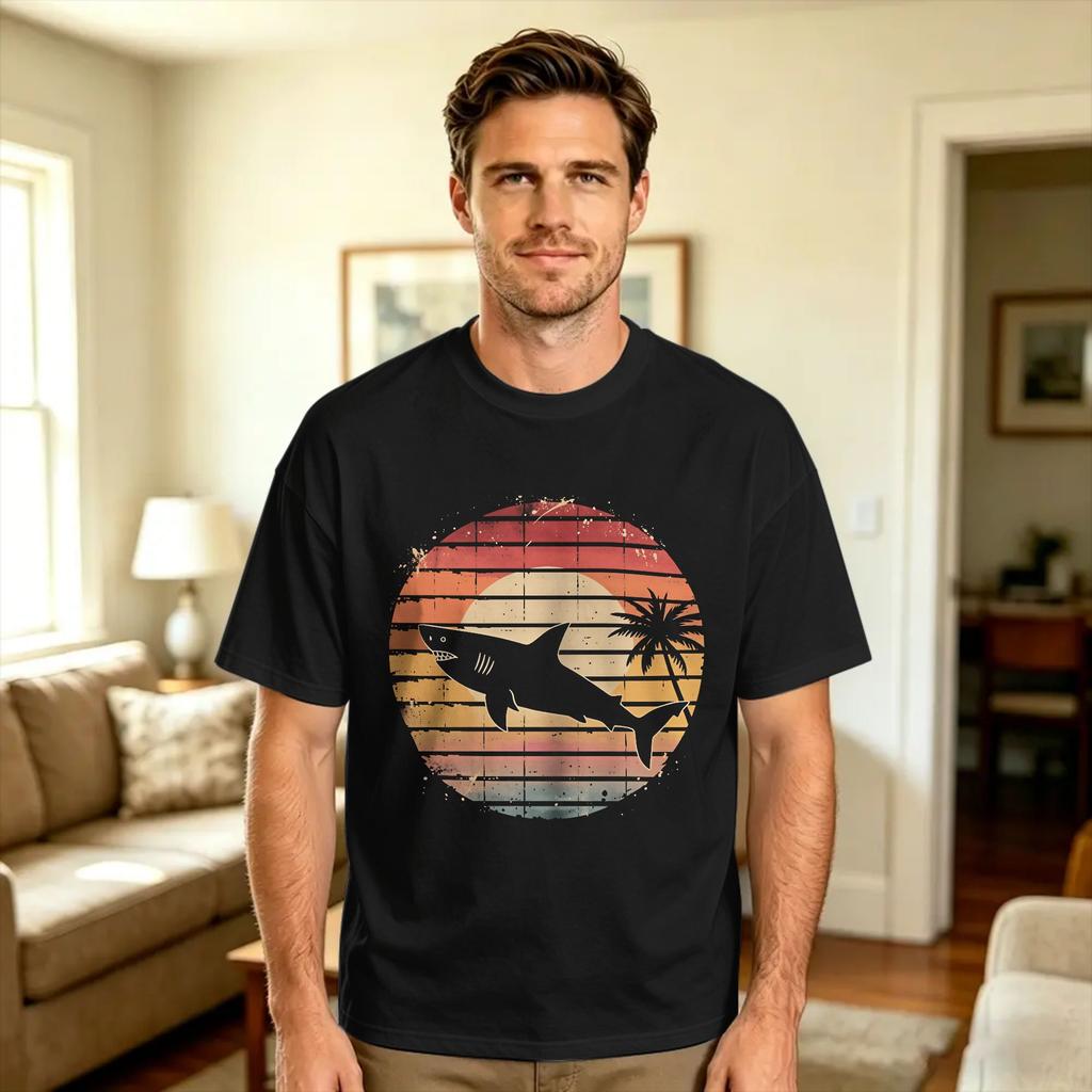 Harajuku T Shirt Summer Sunset Beach Sea Turtle Graphic Fashion TShirts 100 Cotton Tshirt for Male Y2K Casual Short Sleeve Tops