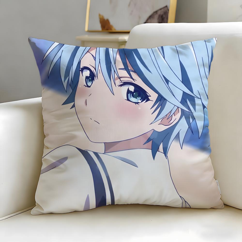 music anime Fuuka Cushion Cover Soft  EasyWash Pillow Case  Versatile for Couch Bed Travel and Office
