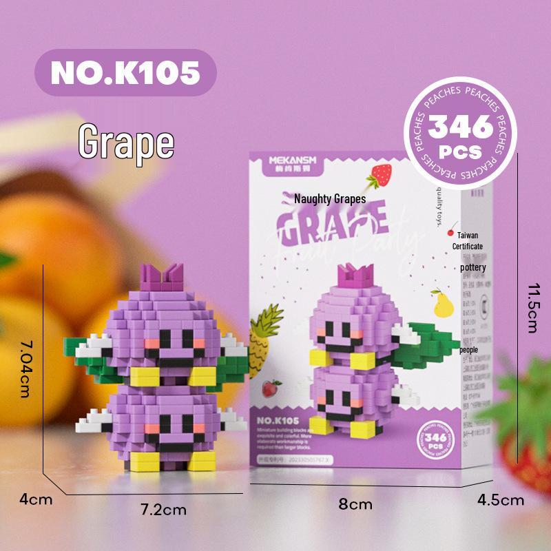 Meikensim Micro-Particle Interlocking Building Blocks - Summer Fruit Party Series (K98-109)