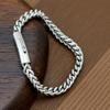 Hip Hop Titanium Steel Bracelet 6Mm Spring Snap Buckle Stainless Steel Front And Back Chain Personalized Men'S Bracelet
