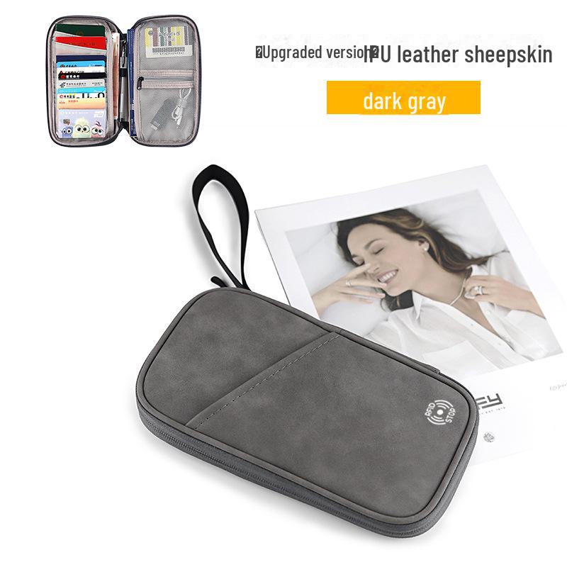 RFID-blokkerende multifunksjonell pass- og ID-holder