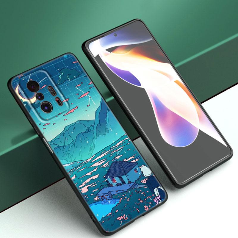 

Арт Пиксельная Эстетика Чехол для Телефона Для Xiaomi Mi A2 8 9 SE Note 10 10T 11 12 Lite 9T 11T 12S 12T Pro A3 6X 12X Мягкий ТПУ Черный Чехол Xiaomi 12T Pro 5G