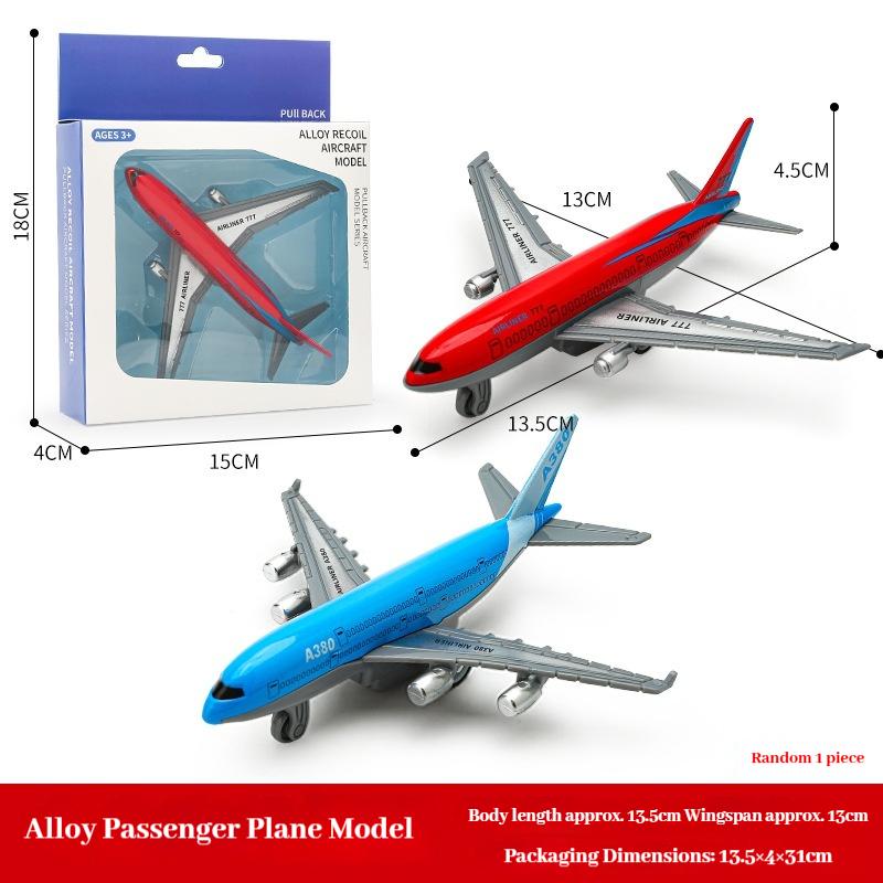 Original Two A380 Simulation Alloy Aircraft Model Toys for Children