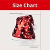Christmas Kids Santa Claus Hat With Glitter Print, Pony Tail Cap for Xmas Party Celebration, Children's Santa Hat