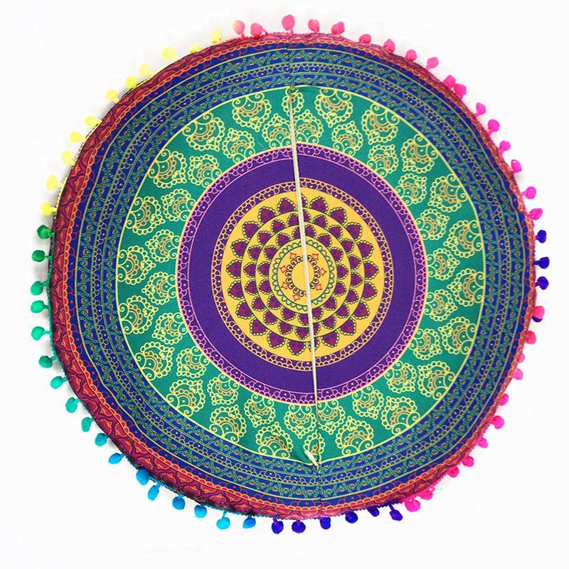 Premium Quality Mandala Round Cushion Cover For A Timeless Bohemian Look