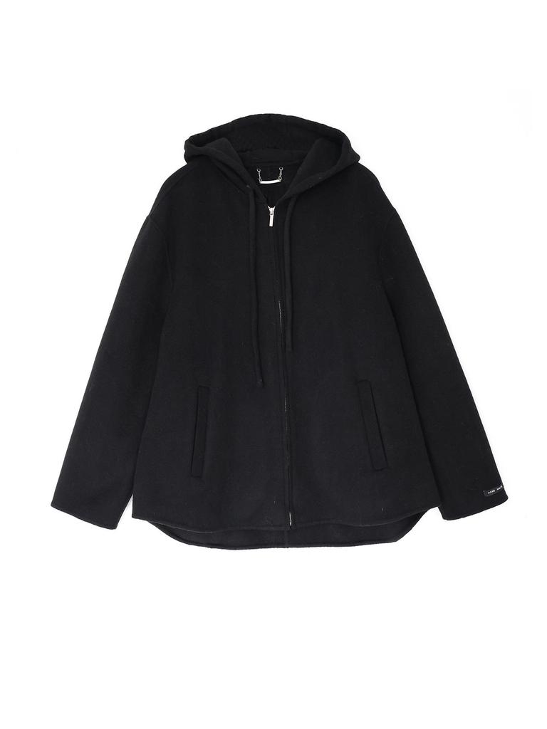 Plus Size Women's Slimming Double-Faced Wool Hooded Coat - Early Winter Casual Versatile Outerwear