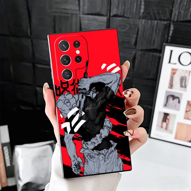 Anime Fushiguro Toji JUJUSU Soft Phone Case for Samsung Galaxy S26 S25 Edge S24 Ultra S23 Plus S22 S21 FE S20 Black Cover Back S