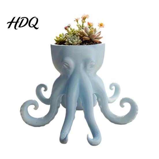 Resin Garden Planter 3D Printed Octopus Vase Shaped Flowerpot Creative Pot
