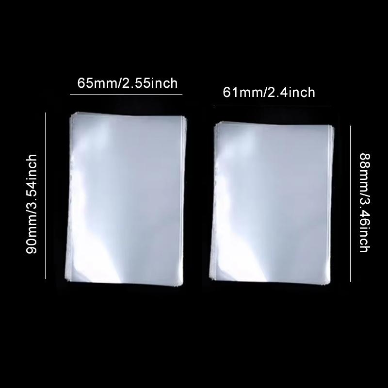 100PCS 61x88mm 65x90mm Card Protector Unsealed Style Transparent Card Sleeve Game Idol Album Card Gathering Storage Material ZYF