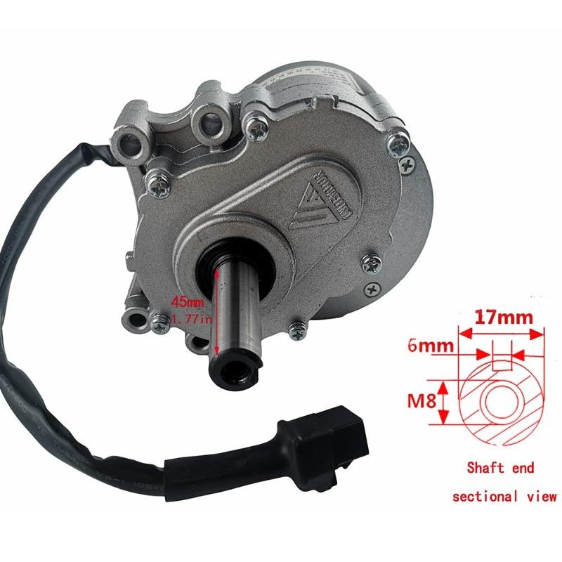 MY1016Z 24V 250W Fauteuil Roulant Électrique Moteur Électrique à Balais Moteur Électrique à Balais Roue Dentée Moteur CC pour Fauteuil Roulant 120tr/min peut Travailler avec