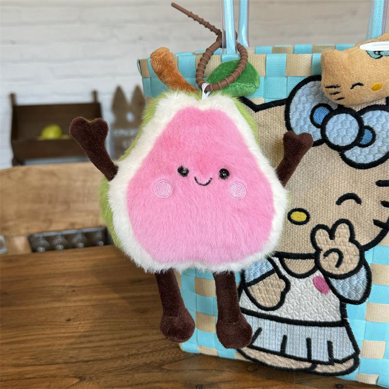 Fun Vegetables Fruit Plush Pendant Apple Mushroom Doll Plush Toy Bag Keychain Popular Small Pendant