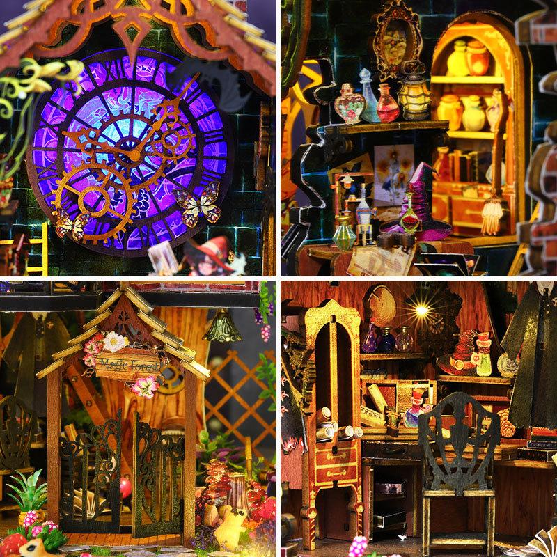 DIY Miniature House Magic Forest Elves Handmade Assembly Model Villa Decoration Creative Gift