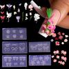 Cartoon Silicone Nail Mold Bow Flower Nail Decorations Nails Diy Design Stereoscopic Stamping Plate Manicure Tools Art Supplies