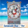 Dog Theme Beach Towel Personalized Custom Name & Text Soft Quick Dry Beach Towel for Swimming Travel