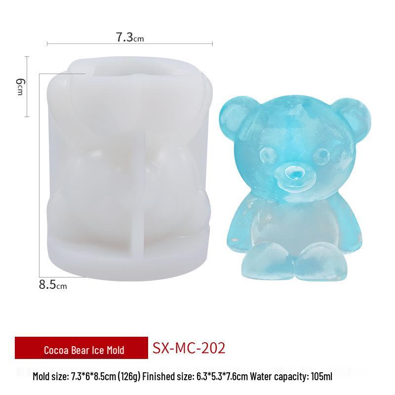 Sanxin Kleiner Bär Silikon Eiswürfel- & Mousseform für DIY Milchtee & Kaffee