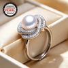 Natural Freshwater Pearl Rings For Women Fashion Female Ring Pearl Jewelry Adjustable Ring