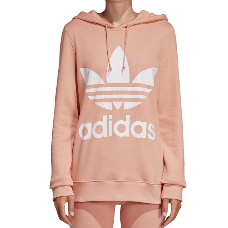 adidas Originals Sweatshirts Women's Vibrant Pink Hooded Moderate Regular DV2560
