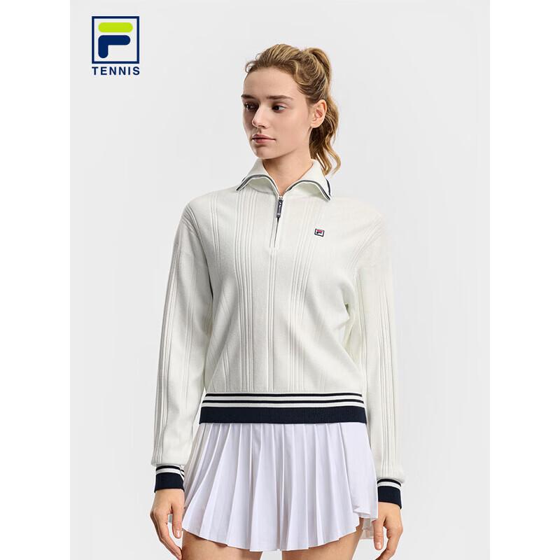 FILA Women s Knitted Half-Zip Tennis Sweater S