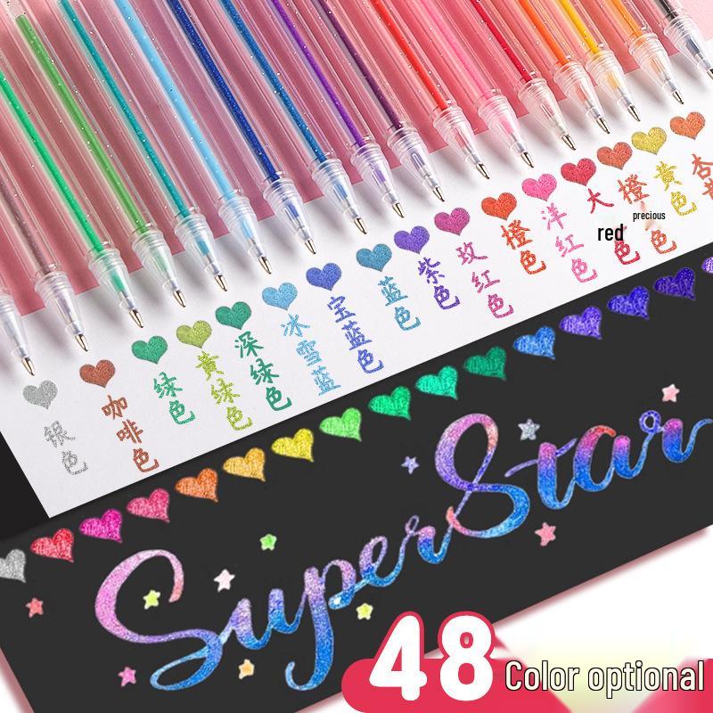 Colorful Gel Pen Set: Star Glitter, Color-Changing, Shiny Journaling Pen for Kids