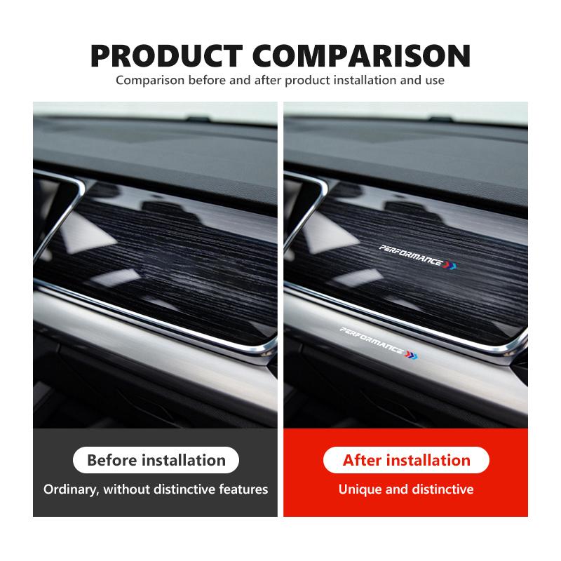 Universal Car Logo Emblem Badge Metal Sticker Decal Accessory For BMW Performance M Alpina E71 E83 F30 M6 F01 F20 X1 X2 X3 H1
