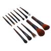 Travel Makeup Brush Set Synthetic Mini 12PCS Powder Highlight Concealer Eye Shadows Blush Mini Makeup Brushes Black Brown