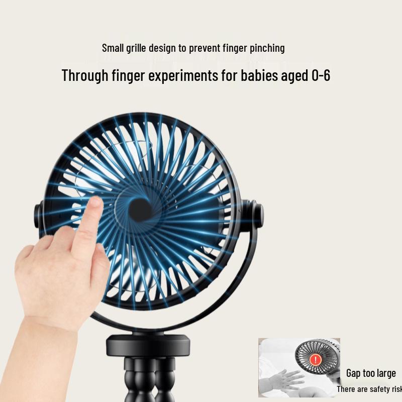 Octopus Handheld Mini USB Rechargeable Portable Stroller Fan