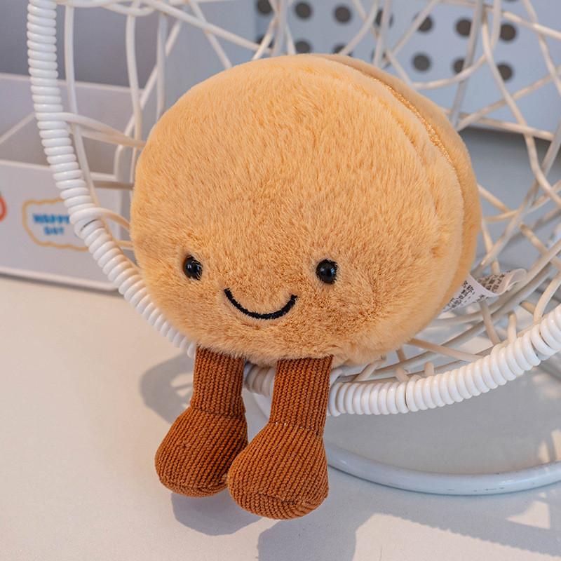 Shaped Macaron Cute Plush Toy Doll With Smiling Expression For Children Gift