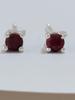 Orecchini a lobo con Pietra Preziosa Rotonda in Argento Sterling 925 Placcato Rodio Gioielli Minimalisti Regalo per Donne