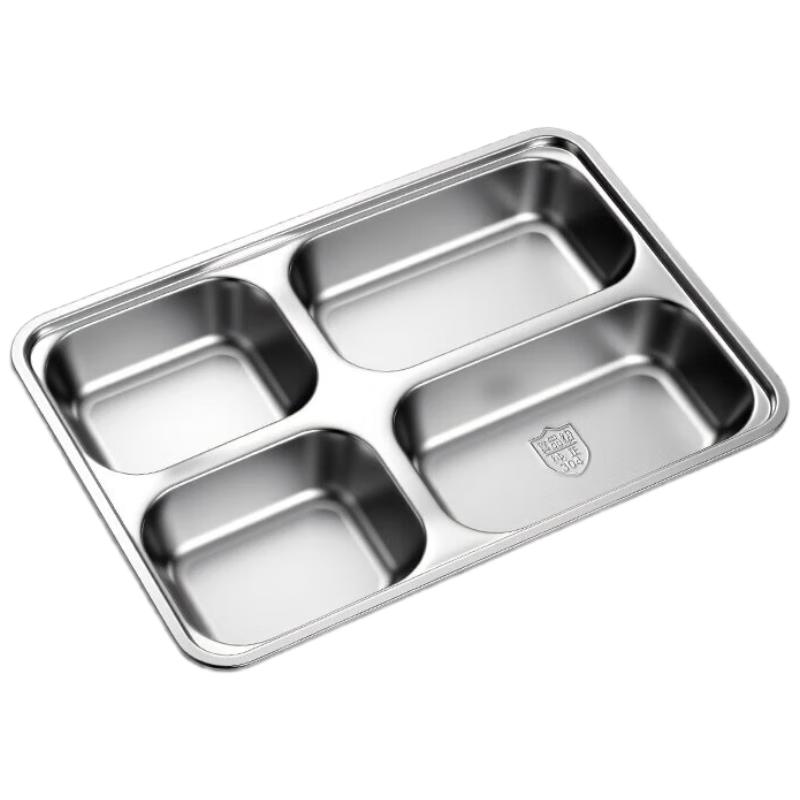 304 Stainless Steel Divided Meal Tray