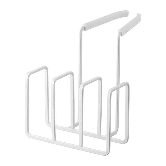 Yamazaki Jitsugyo Sponge Holder for Faucet, 3 Rows, White, Approx. W12.5 X D16.5 X H13.5cm Plate Sponge Holder Kitchen Storage 4399