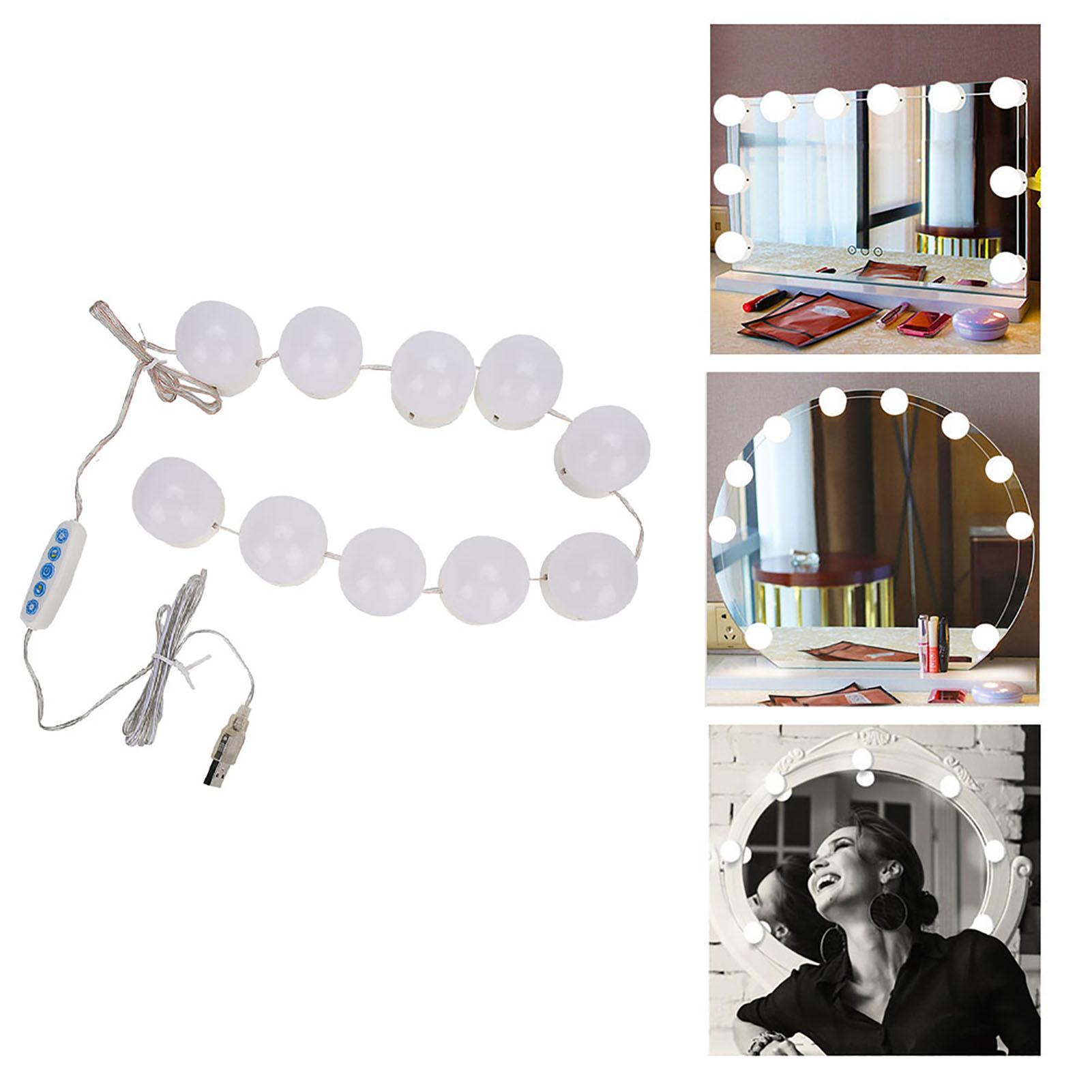 

Набор из 10 светодиодных ламп для макияжа и косметики с регулируемой яркостью