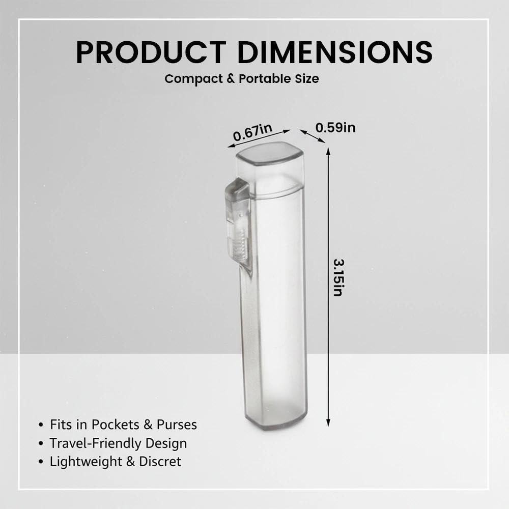 6pcs Portable Transparent Plastic Toothpick Holder - Compact & Durable Design for Travel, Kitchen, and Restaurant Use