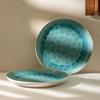 Special Ice Crack Glaze Large Plate Retro Ceramic Plate Home Restaurant Round Plate Steak Plate Tableware Plate