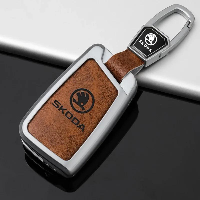 Car Sticker 2025 New Car Flip Remote Key Fob Case Cover Protector Shell For Skoda Octavia A5 A7 Fabia Superb Kodiaq Karoq Auto K