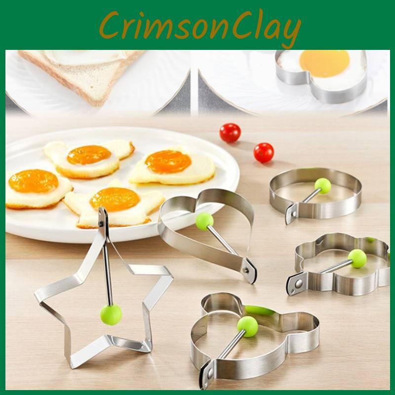 Premium Stainless Steel Egg Mold Set Heart Star Shapes For Beautiful Fried Eggs And Rice Cakes