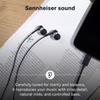 Sennheiser CX 80U Wired with Remote Lightweight Design Earphones, Dynamic, In-Ear, In-Line & Microphone, USB-C,